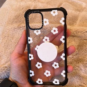 Castify flower case with pop socket